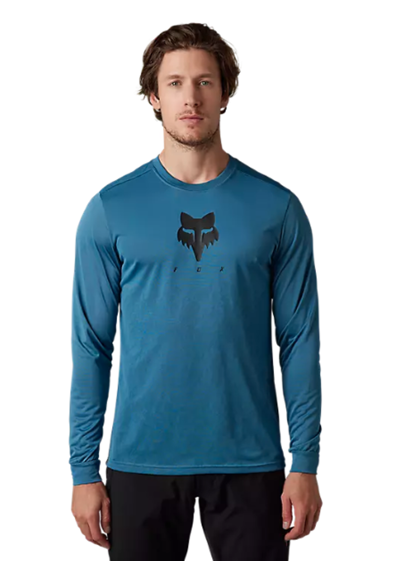Fox Racing Ranger Tru Dri Long Sleeve Jersey in Dark Slate Blue-1